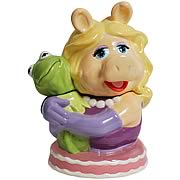 Muppets Miss Piggy Hugging Kermit Cookie Jar
